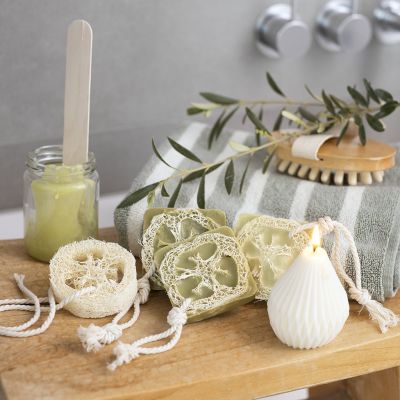 Jabón de aceite de oliva con luffa