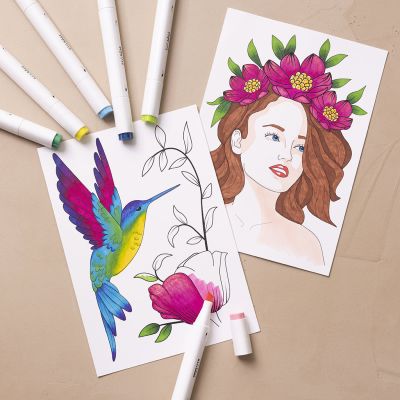 Kit de manualidades para principiantes: Aprende a colorear con rotuladores