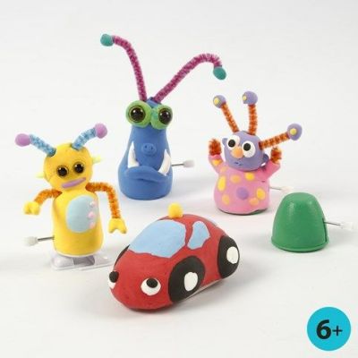 Figuras hechas de Silk Clay con partes m&oacute;viles