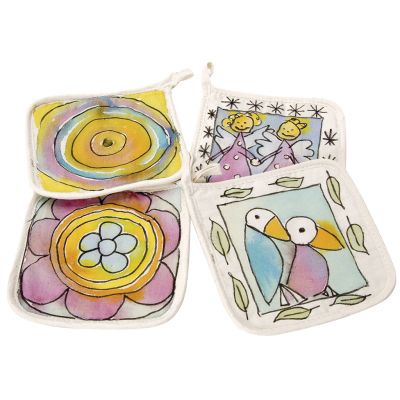 Encantadores portaeteras con pintura de seda