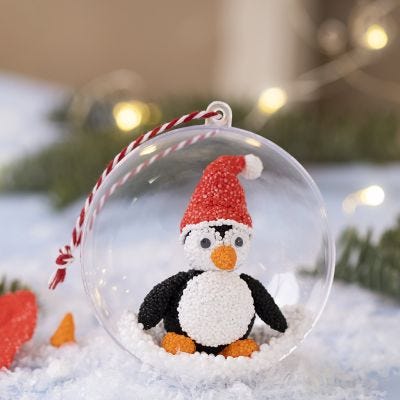 Bolas de Navidad con pingüinos de Foam Clay®