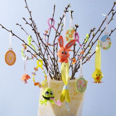 Decoración de Pascua en color primaveral