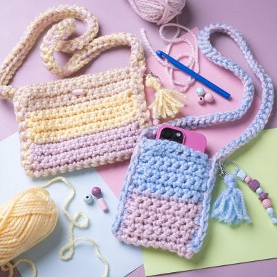 Kit de manualidades para principiantes: Aprende a hacer un bolso de ganchillo