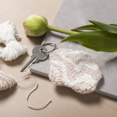 Llavero de punch needle