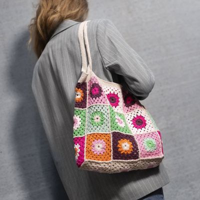 Bolso de grannys de ganchillo de crochet