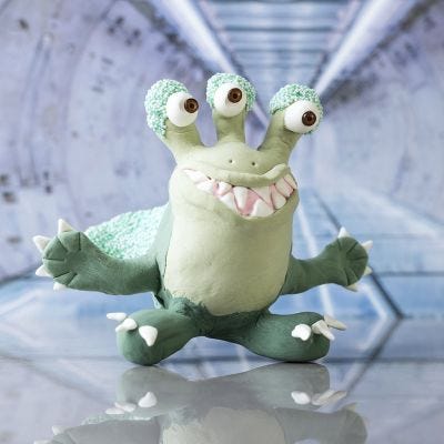 Monstruo Lulu de Silk Clay® y Foam Clay®