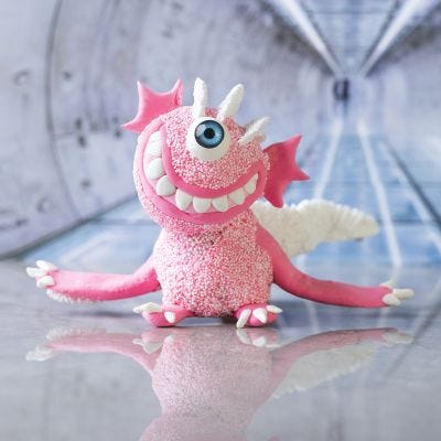 Monstruo Sally de Silk Clay® y Foam Clay®