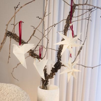 Decoraciones de Navidad con origami
