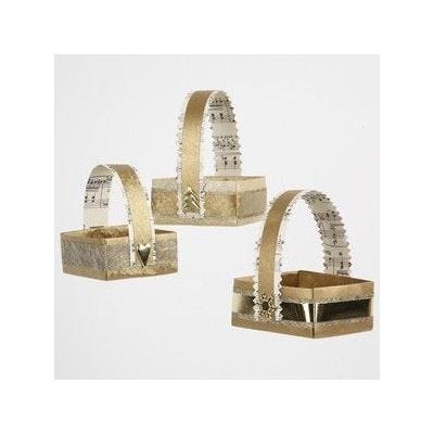 Baskets made from Gold Paper
