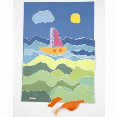 A Color Bar Paper Collage