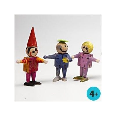Elastic Wooden Figures