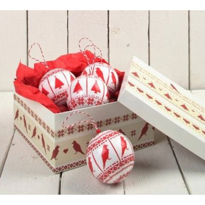 Polystyrene Balls with Decoupage Paper