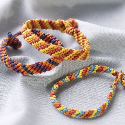 A Candy Stripe Friendship Bracelet