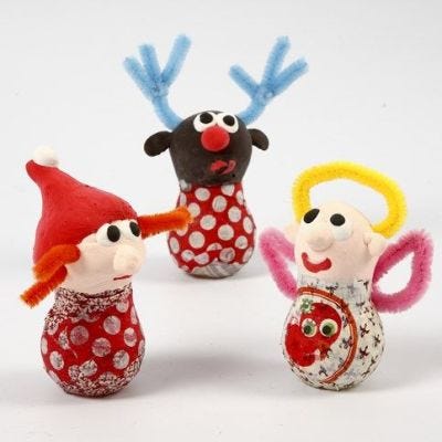 Christmas Figures from Glass Bulbs