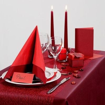 Inspiraciones para fiestas con decoraciones para mesa en color rojo