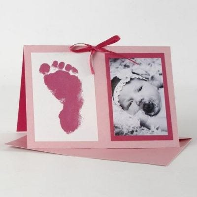 Invitación rosa para un bautizo