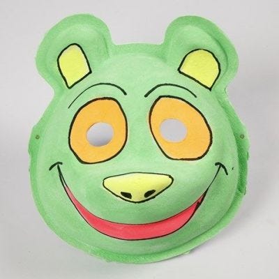 Neon Watercolours on a Paper Pulp Mask