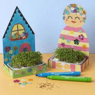 Bandejas para berros decoradas con lentejuelas
