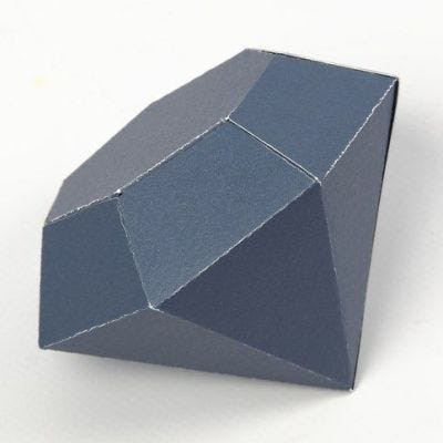 Diamante de cartulina doblada