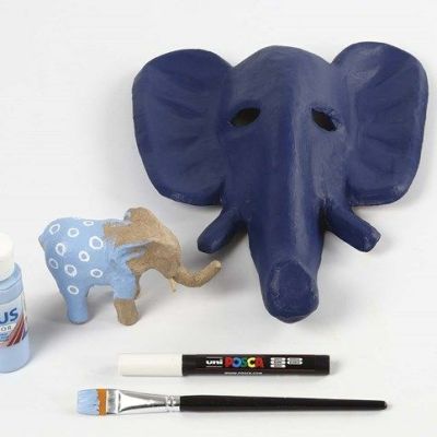 Painted and marker-decorated wild Animals