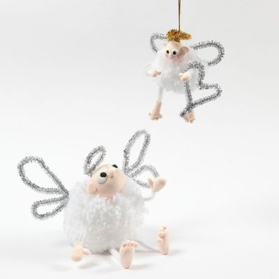 Un ángel Pom-Pom con Silk Clay y limpia pipas
