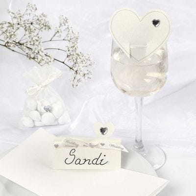 Románticas decoraciones blancas para boda