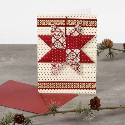 Postal de navidad con estrella