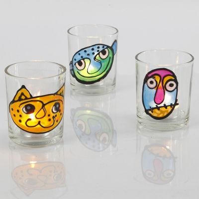 Porta velas con Window Color