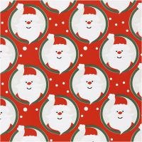 Papel de regalo, Papá Noel, A: 50 cm, 80 gr, rojo, 5 m/ 1 rollo