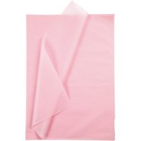 Papel de seda, 50x70 cm, 14 gr, rosa claro, 10 hoja/ 1 paquete