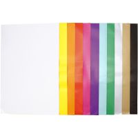 Papel satinado, 32x48 cm, 80 gr, surtido de colores, 11x25 hoja/ 1 paquete