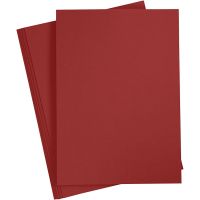 Cartulina de color, A4, 210x297 mm, 180 gr, rojo oscuro, 20 hoja/ 1 paquete