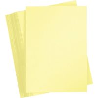 Cartulina de color, A4, 210x297 mm, 180 gr, amarillo claro, 100 hoja/ 1 paquete