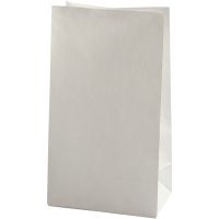 Bolsas de papel, A: 27 cm, medidas 9x15 cm, 46 gr, blanco, 100 ud/ 1 paquete