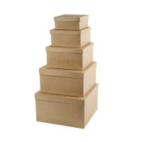Cajas cuadradas con tapa, 5 ud/ 1 paquete