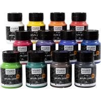 Pintura acrílica Creall Studio, surtido de colores, 12x500 ml/ 1 paquete