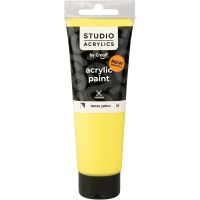 Pintura acrílica Creall Studio, semi opaco, lemon yellow (05), 120 ml/ 1 botella
