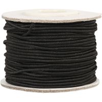 Cuerda elástica, grosor 1 mm, negro, 25 m/ 1 rollo