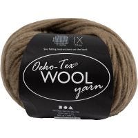 Hilo de lana, L. 50 m, marrón claro, 50 gr/ 1 bola
