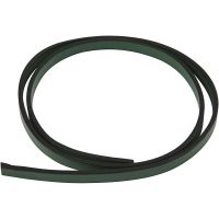 Cinturón de cuero, A: 10 mm, grosor 3 mm, verde, 1 m/ 1 paquete