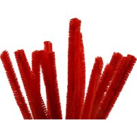 Limpiador de tubo, L. 30 cm, grosor 15 mm, rojo, 15 ud/ 1 paquete