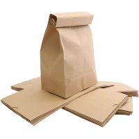Bolsas de papel, medidas 15x25x43 cm, marrón, 50 ud/ 1 paquete