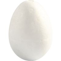 Huevos de poliestireno, A: 6 cm, blanco, 5 ud/ 1 paquete