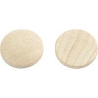 Botones de madera, dia 25 mm, grosor 5 mm, 150 ud/ 1 paquete