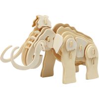 Figura de construcción 3D, mamut, medidas 19x8,5x11 cm, 1 ud