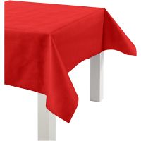Mantel tela de imitación, A: 125 cm, 70 gr, rojo, 10 m/ 1 rollo