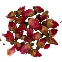 Flores Secas, Capullos de rosa, L. 1 - 2 cm, dia 0,6 - 1 cm, 15 gr, rosa oscuro, 1 paquete