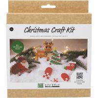 Kit creativo de NABBI BioBeads, Papá Noel, árbol de Navidad, calcetín, corazón y reno, 1 paquete