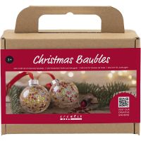 Mini Kit de manualidades Bolas de Navidad, Lentejuelas, 1 paquete