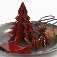 Árbol de navidad de papel de origami brillante